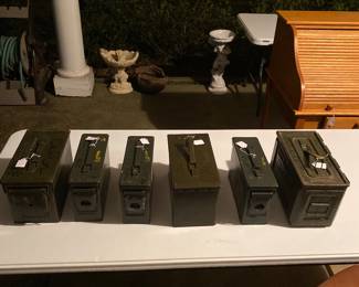 Vintage ammo boxes