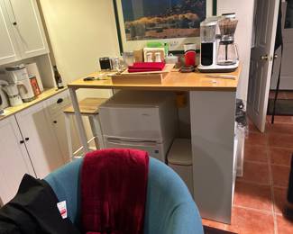 Folding table with stools