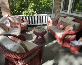 Outdoor wicker set
