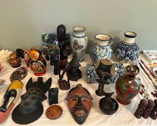 African masks, vases and smalls from travel