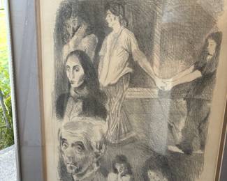 Raphael Soyer “Presumed Self Portrait “ framed