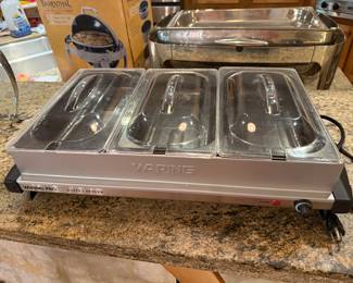 WAring warming 3 trays with lids