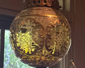 Italian 3 tier hanging light fixture. Can light 1,2, or 3 globes. Stunning!