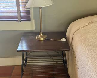 Wrought iron side table
