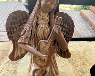 Gorgeous terracotta angel. Wall decor.