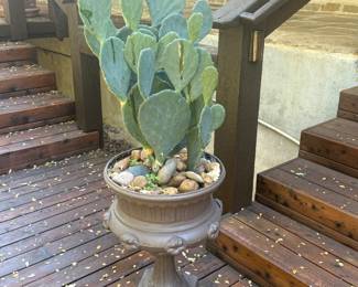 2 urn pits with cactus. Heavy.