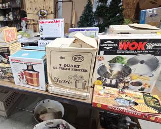 Wok, Belgian Waffler, Ice Cream Freezer, KitchenAid Mixer Attachments