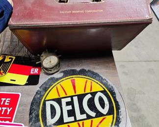 Falstaff  Briefcase & Delco Reverse On Glass