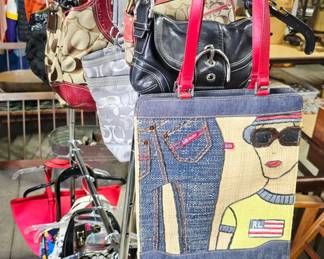 Purses including Ralph Lauren, Coach, Dooney & Bourke, & Kate Spade.
