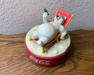 Vintage 1995 Coca-Cola Polar Bear Alarm Clock