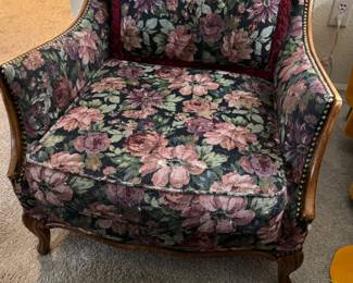 Floral Wingback Chair