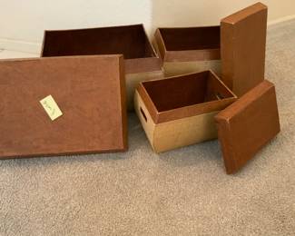 Vintage Decorative Storage Boxes - Set Of 3