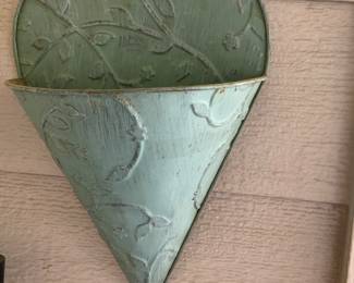 Decorative Turquoise Heart-Shaped Wall Planter