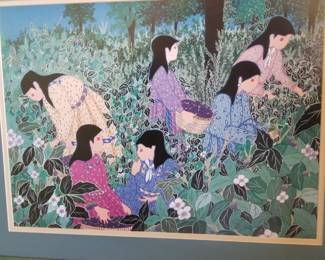 Native American Artist - Virginia Stroud "Sisters of the Strawberry" signed print