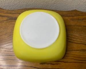 Vintage 1940's Pyrex Yellow Square Bowl