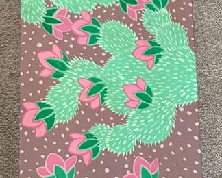 Native American Artist - Virginia Stroud - Original Signed Painted Table/Bench