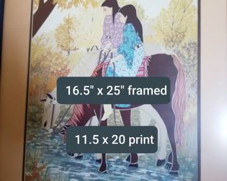 Native American Artist - Virginia Stroud - "Autumn Secrets" Signed Print - Vintage 1990's