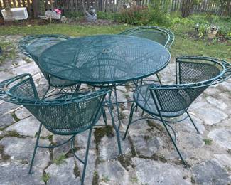 Wire Patio Table, Chairs