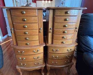 Oak Jewelry Cabinets