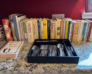 Cookbooks, Flatware for 12