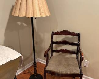 Vintage Arm Chair, Floor Lamp