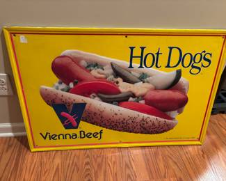 Vienna Hot Dogs Metal Sign