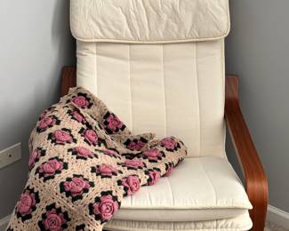 IKEA White Chair, Afghan