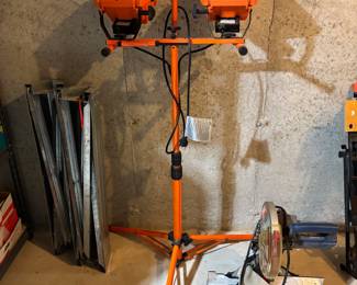 Light Set on Stand, Table Saw