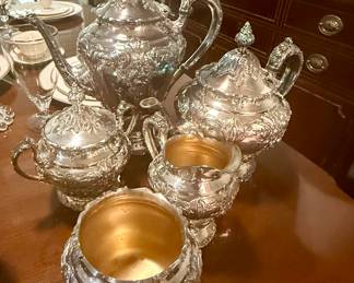 Silver plate tea set 