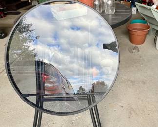 Brand new glass table as well