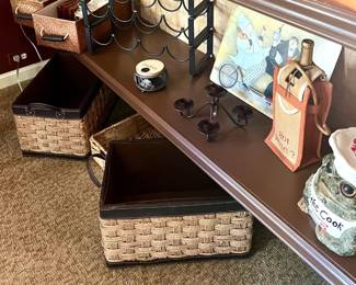 Baskets and trays and even a Kiss the Cook frog