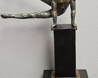Gold Tone Gymnastic Sculpture