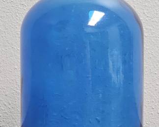 Medium Blue Glass Jug Vase