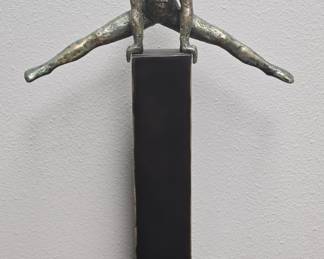 Gold Tone Gymnastic Sculpture