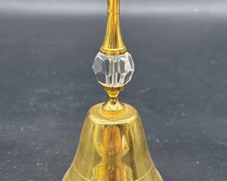 Vintage Gilded Gold Crystal Bell