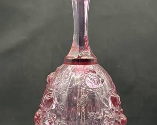 Vintage Fenton Cabbage Rose Glass Bell