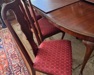 Thomasville Cherry Dining Room Set - Includes: 1) Table with 2 leaves allows for 8 dining chairs, 2) Buffet and Mirror, 3) Wall Cabinets/Bookshelves including corner display shelving