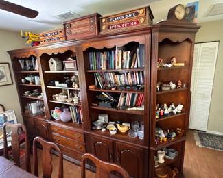 Thomasville Cherry wall cabinet/shelving