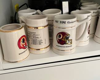 27 Washington Redskins stein mugs