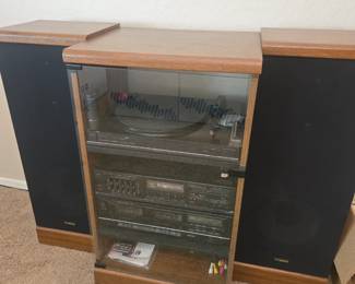 Vintage Stereo with Record Player 