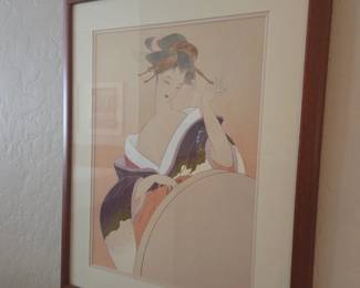 Vintage YURIKO Art Japan Geisha Girl