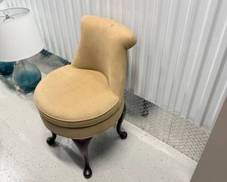 The Charles Stuart Co. suede upholstered chair