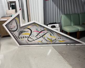 Modern large abstract wall art