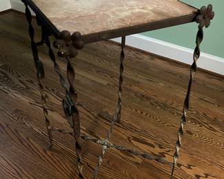 Iron and ceramic table