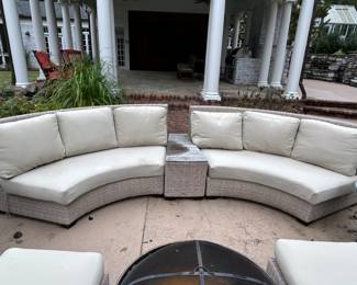 Large all weather wicker group by Ballard Designs