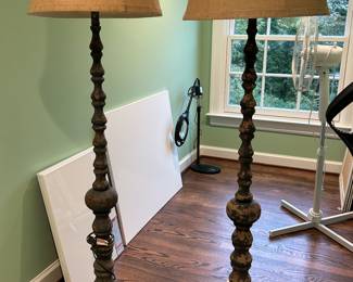 Pair of floor lamps