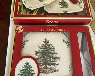 Spode Christmas Tree serving pieces
