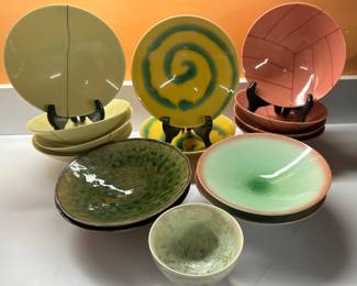 Individual Entree Plates, Artisan Glazes