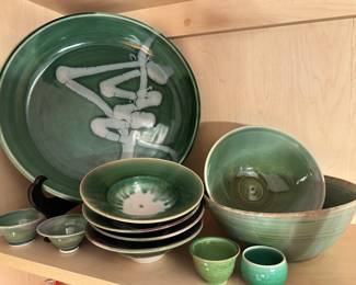Green Glazed Artisan Pottery