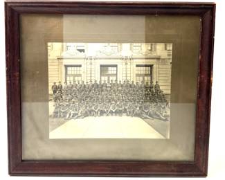 WWI US Army 101st Engineer Regiment "Yankee Division" Company A Framed Group Photograph